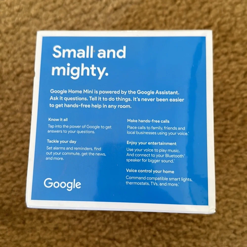 Google Home Mini Smart Speaker With Google Assistant Bluetooth Hands-Free